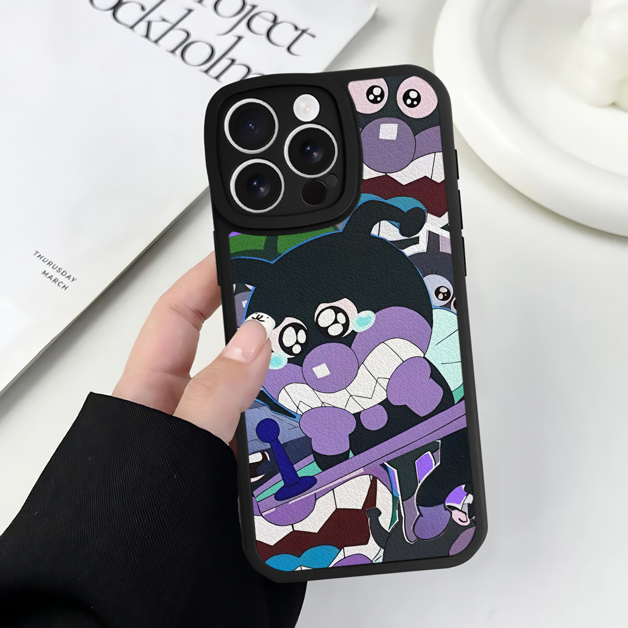 （画像用） アンパンマン Anpanman 【iPhone 16シリーズ対応】シリコンスマホケース（レザー調） 材質：シリコン